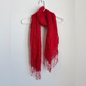 Red Lightweight Scarf Shawl